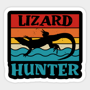 Lizard Hunter Mens Womens Funny Reptile Lover Sticker